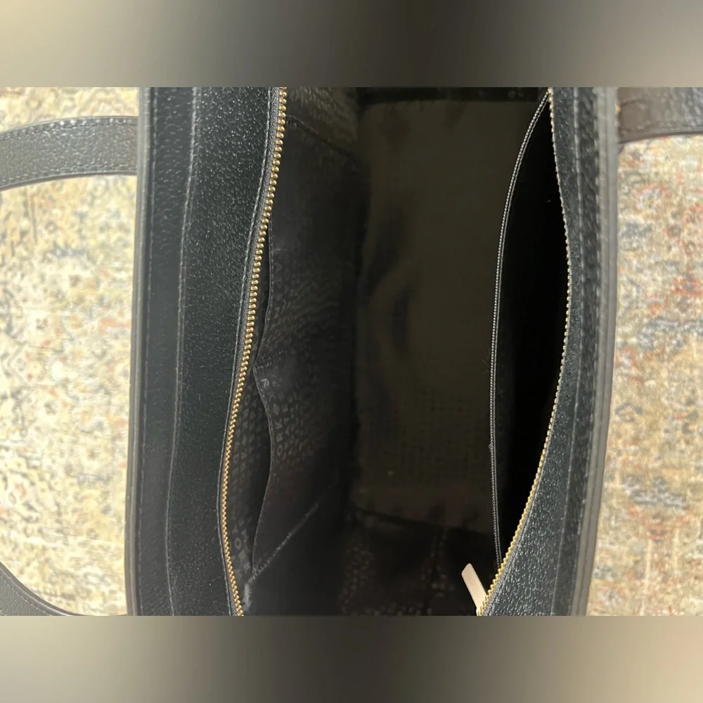 kate spade Tan and Black Two-Tone Leather Tote